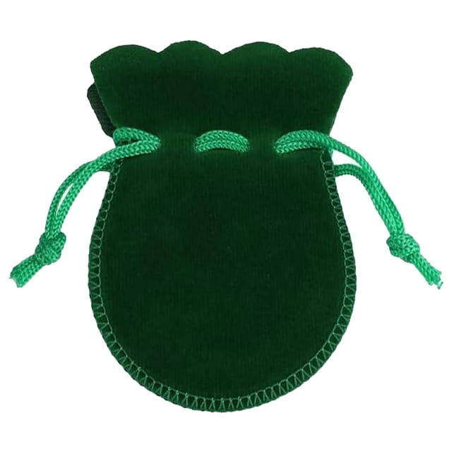 Mini Bolsas de Terciopelo VelvtyGreen 20Pzas Verde 7x9cm Terciopelo Bolsa en Forma de Calabaza.