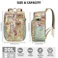 thumbnail image 3 of College Student Cooler Backpack - 20L Insulated Soft Cooler Bag for Travel, Camping & Beach, Leakproof Design with Tablet Compartment, 3 of 6
