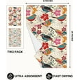 thumbnail image 5 of Microfiber Kitchen Towels - Set of 2 Dish Towels for Kitchen 18 x 26 Inch Home Decoration Floral Bird Cute Spring Hand Towels Soft & Absorbent Aesthetic Design, 5 of 6