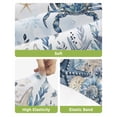 thumbnail image 4 of Blue Crab Coastal Bar Stool Covers Set of 2, Beach Starfish Nautical Coral Ombre Stretch Washable Bar Chair Covers with Backs, Removable Pub Counter Height Chair Cover for Kitchen Dining Room Cafe, 4 of 7