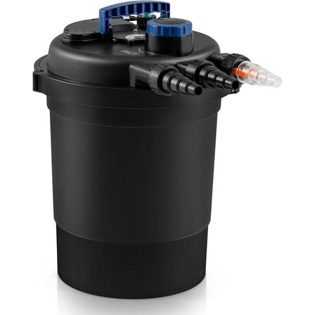 RELAX4LIFE Bio Pressure Pond Filter - Pressurized Biological Pond Filter w/13W UV-C Light, 4 Adapters, 2642 GPH for 1321 Gal Koi Ponds or 2642 Gal Ornamental Ponds,Fish Pond Filters for Outdoor Ponds