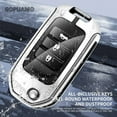 thumbnail image 3 of For Honda B 2/3 buttons Civic City Accord HR-V HRV CRV CR-V XR-V Odyssey Vezel Jade Zinc alloy+leather Car Key Cover Accessories, 3 of 29