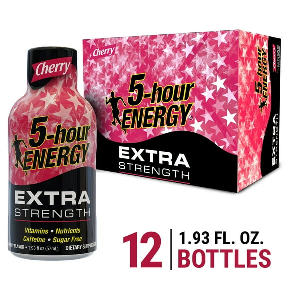 5-hour ENERGY® Shot, Extra Strength Cherry, 1.93 oz, 12 Count