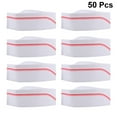 thumbnail image 3 of EeaseMX 50 gorros de chef desechables, ligeros y sencillos, accesorios de cocina para cocineros, color rojo, 3 of 7