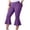 Purple, variant on VBVC Women's Plus High Waist Flare Cropped Pants,Pull-On Stretch Capri Trousers For Women,Ladies Butt Lift Workwear with Pockets,Army Green,L-5XL