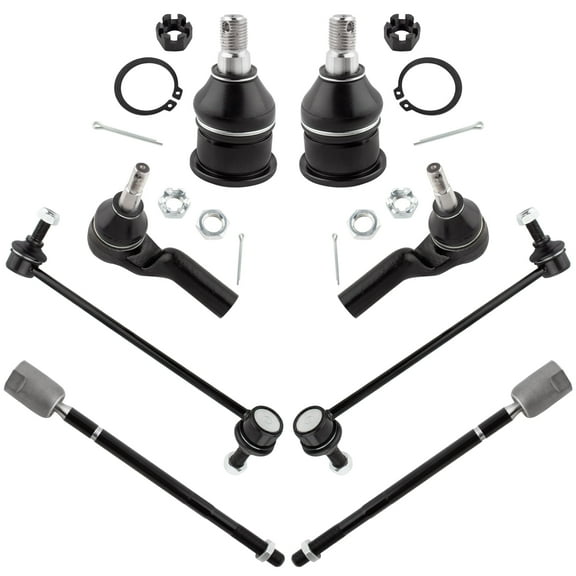 BOXI (Set of 8) Front Inner and Outer Tie Rod Ends   Sway Bar Links   Lower Ball Joints fit for Lincoln Continental 1995 1996 1997 1998 1999 2000 2001 2002 / Replaces EV318 ES3307 K8734 K8735 K8687