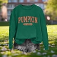 thumbnail image 2 of Wuztai Fall Sweaters for Women Crew Neck Long Sleeve Oversized Comfy Casual Pullover Graphic Letter Print Lightweight Autumn Tunic Top M, 2 of 3