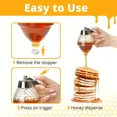 thumbnail image 5 of 1pc Honey Dispenser, No Drip Maple Syrup Dispenser, Honey Comb Shaped Honey Pot, Honey Jar With Storage Stand, 8oz Capacity, 5 of 6