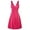 Pink, variant on Elainilye Fashion Womens Dresses V-neck Retro Sling Pleated Slim Flare Skirt Dresses Prom Party Dress,Red
