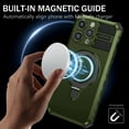 thumbnail image 5 of Allytechgroup Militargy Grade Shockproof Case for Apple iPhone 15 Pro Max, Magnetic Cover Compatible with Magsafe & Car Mount Ring Kickstand Bumper Case for Women Men, Darkgreen, 5 of 12