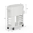 thumbnail image 6 of Ktaxon 70QT Ice Coller Cart, Patio Ice Chest on Wheels with Bottle Opener & Ice Scoop, for Outdoor Party Camping Picnic, White, 6 of 8