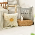 thumbnail image 5 of Home Sweet Home Spring Summer Flowers Yellow Throw Pillow Covers, 18 x 18 Inch Cushion Case for Sofa Couch Set of 4, 5 of 6