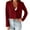 Wine, variant on Vedolay Fall Tops for Women Women's Casual Open Front Long Sleeve Work Business Lapel Jacket Blazers with Pockets, M
