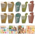 thumbnail image 3 of KAKOWELY 24 bolsas de palomitas de maíz con diseño de dinosaurio de dibujos animados, portátiles, de papel, resistentes a la grasa., 3 of 4