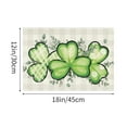 thumbnail image 3 of MXTPOV St. Patrick's Day Placemats, Gnomes Shamrock Printed Placemats Set of 4, Seasonal Spring Kitchen Dining Table Decor for Party Home Decor, St Patricks Day Decorations, 3 of 5
