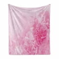 thumbnail image 1 of Pale Pink Soft Flannel Fleece Throw Blanket, Spring Flowers Close up View Florets Bouquet Beauty Wedding Shabby Form Print, Cozy Plush for Indoor and Outdoor Use, 50" x 60", Baby Pink, by Ambesonne, 1 of 6