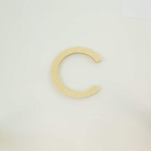 Package of 1, 14 Inch X 1" Baltic Birch "C" Wood Letters In The Century Gothic Font | Thick | Lower Case For Art & Craft Project, Made in USA