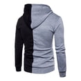 thumbnail image 3 of CVLIFE mens casual color block chaqueta con capucha suéter con cremallera con bolsillo manga larga chaqueta deportiva para fitness CVLIFE Casual suelto, 3 of 3