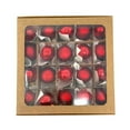 thumbnail image 6 of Pinnacle Peak Trading Red Shiny and Matte Polish Glass 30mm Ball Baubles 20 Piece Made in Poland 1.2 Inch, 6 of 7