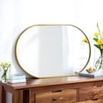 thumbnail image 3 of Lumora 36.1"x20" Oval Vanity Wall Mirror Wall-mounted Bathroom Mirror, Gold, 3 of 6