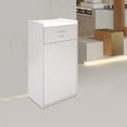 thumbnail image 4 of 1 PCS 55.88*55.88*116.84cm/22*22*46in Trash Can, Commercial Trash Can, Trash Can Cabinet(White), Trash Bag Capacity: 113.56L/30Gal, 4 of 10