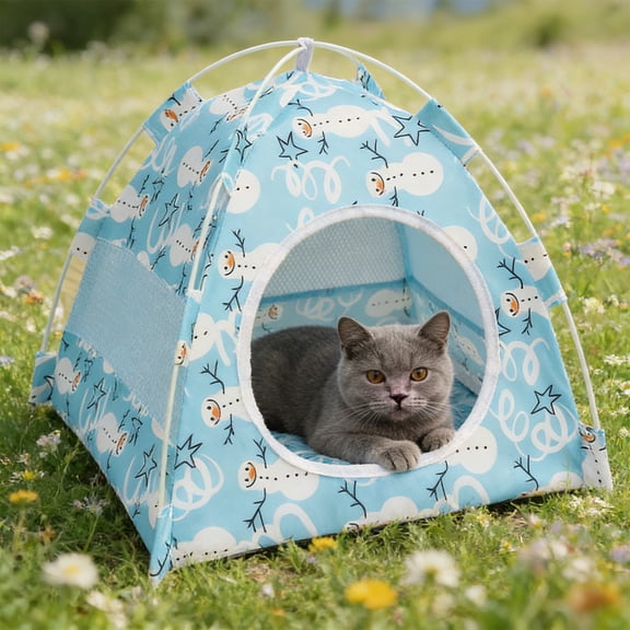 Deeceymbur 4 Season Pet Tent Foldable Portable Indoor Outdoor Cat Dog House Camping Bed for Small Animals Travel