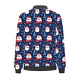 thumbnail image 5 of Sudadera informal de manga larga con capucha y chaquetas para mujer Sudadera holgada de manga larga con cremallera Chaqueta informal de béisbol de punto grueso Chaqueta de poliéster para mujer, 5 of 5