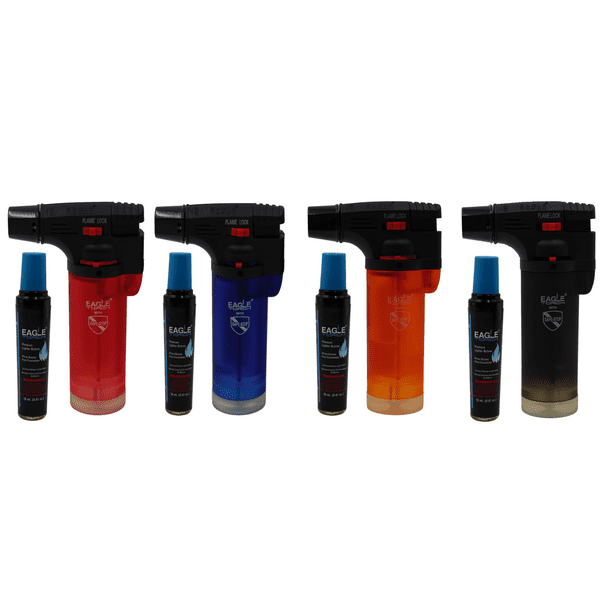 (4) Eagle Torch Classic Adjustable Refillable Windproof Butane Flame