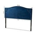 thumbnail image 7 of Baxton Studio Aubrey Velvet and Wood King Headboard in Royal Blue, 7 of 7