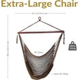thumbnail image 2 of YANG2 Outdoor Hammock Chair Swing - Hanging Hammock Swing - Hanging Reading Chair - Soft-Spun Polyester Rope - Caribbean XL-Mocha, 2 of 10