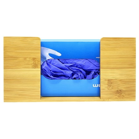 Essentially Yours Bamboo Glove Dispenser, Wall Mounting Glove Box Holder for Disposable Gloves