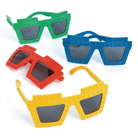 Brick Party Sunglasses, Party Favors, 12 Pieces