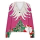 thumbnail image 5 of Cárdigan informal con estampado navideño para mujer, chaqueta con botones, blusa de poliéster, 5 of 5