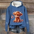 thumbnail image 2 of Womens Christmas Hoodies Y2k Highland Cattle Print Long Sleeve Hooded Sweatshirts Xmas Holiday 2025 Pullover Casual Sweaters Winter Clothes, 2 of 3