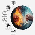 thumbnail image 4 of Two Fists Hitting Polyester Universal Spare Wheel Tire Cover Custom Tire-Covers for Trailer RV SUV Truck Camper, 4 of 5