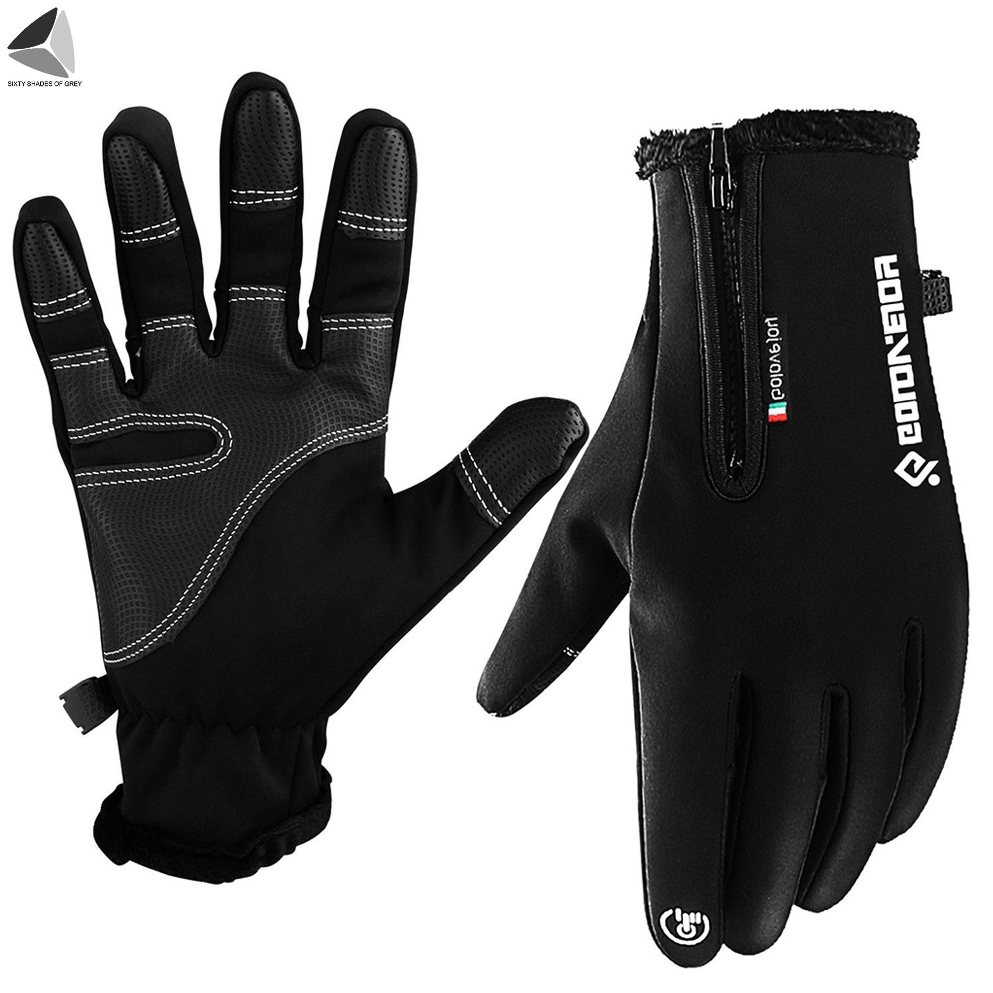 PULLIMORE 2 Pairs Winter Warm Gloves for Men Women Waterproof Touchscreen Gloves Non-Slip Mittens for Skiing Driving Cycling Running (2XL, Black) - image 3 of 9
