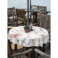 thumbnail image 3 of Round Outdoor Tablecloth With Umbrella Hole And Zipper– Pastel Watercolor Floral Waterproof Patio Table Cover for Party, Picnic, Backyard, 50" Dia. , Rustic Spring, 3 of 8