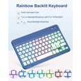 thumbnail image 5 of Magnetic Keyboard Mouse Combo Case with RGB Backlight Keypad & Stylus Slot for iPad 10.2" 7/8/9 Gen, Air 3, Pro 10.5",Navy Blue, 5 of 9