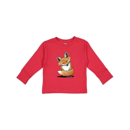 

Inktastic KiniArt Fox Gift Toddler Boy or Toddler Girl Long Sleeve T-Shirt