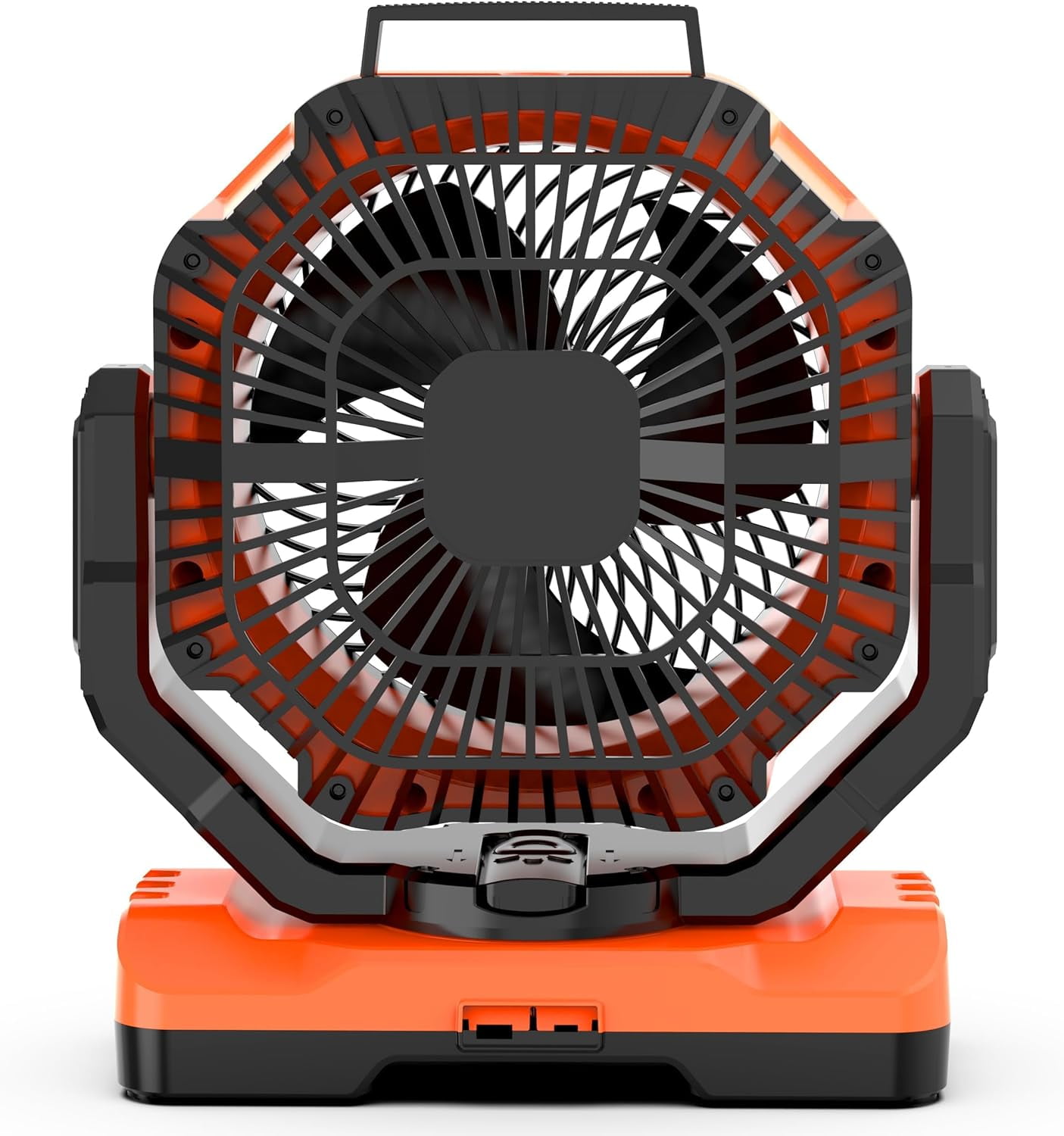 PortaBreeze 40000mAh Rechargeable Camping Fan w Light, Portable Battery Operated High Velocity Floor Table Fan; Oscillating w Timer, Remote for Outdoors, RV, Jobsite, Dorm, Patio, Weather Emergencies