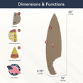 thumbnail image 3 of American Art Decor Beach House Shark Bite Plaques & Signs, Yellow - 15" H x 59.5" L x 0.75" D, 3 of 6