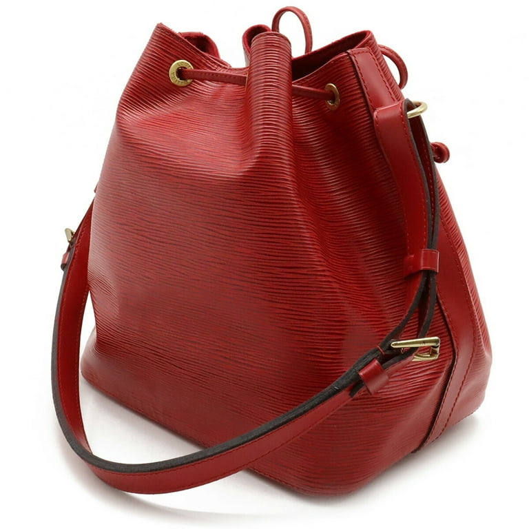 Authenticated Used LOUIS VUITTON Louis Vuitton Epi Petit Noe Shoulder Bag  Leather Castilian Red M44107 