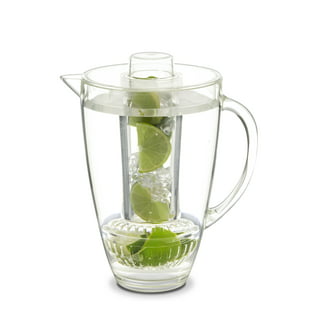 Premium Glass Water Pitcher with Fruit Infuser | BPA Free Borosilcate Glass  Infuser Pitcher with Lid | Enjoy Infusing Hot + Cold Tea, Coffee, Water