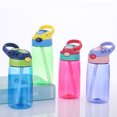 thumbnail image 1 of 500ml Plastic Portable Outdoor Travel Sport Straw Drinking Water Bottle Kettle, 1 of 7