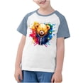 thumbnail image 3 of RXIRUCGD 2025 Vêtements d'Été pour Enfants Tout-Petits Garçons Filles Mode Mignon Col Rond Imprimé Manches Courtes Haut, 3 of 7