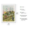 thumbnail image 2 of Houses and Figure - Saint-Remy, South of France - From an Original Color Painting by Vincent van Gogh c.1890 - Japanese Unryu Rice Paper Art Print (Unframed) 17 x 22 in, 2 of 4