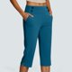 thumbnail image 2 of MKLEKYY Leggings Capris elásticos de cintura alta para mujer, para yoga, entrenamiento informal, pantalones capri, leggings rectos cortos, 2 of 5