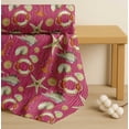 thumbnail image 4 of Soimoi Pink Cotton Cambric Fabric Stripe,Seashell & Starfish Ocean Print Fabric by the Yard 56 Inch Wide, 4 of 7
