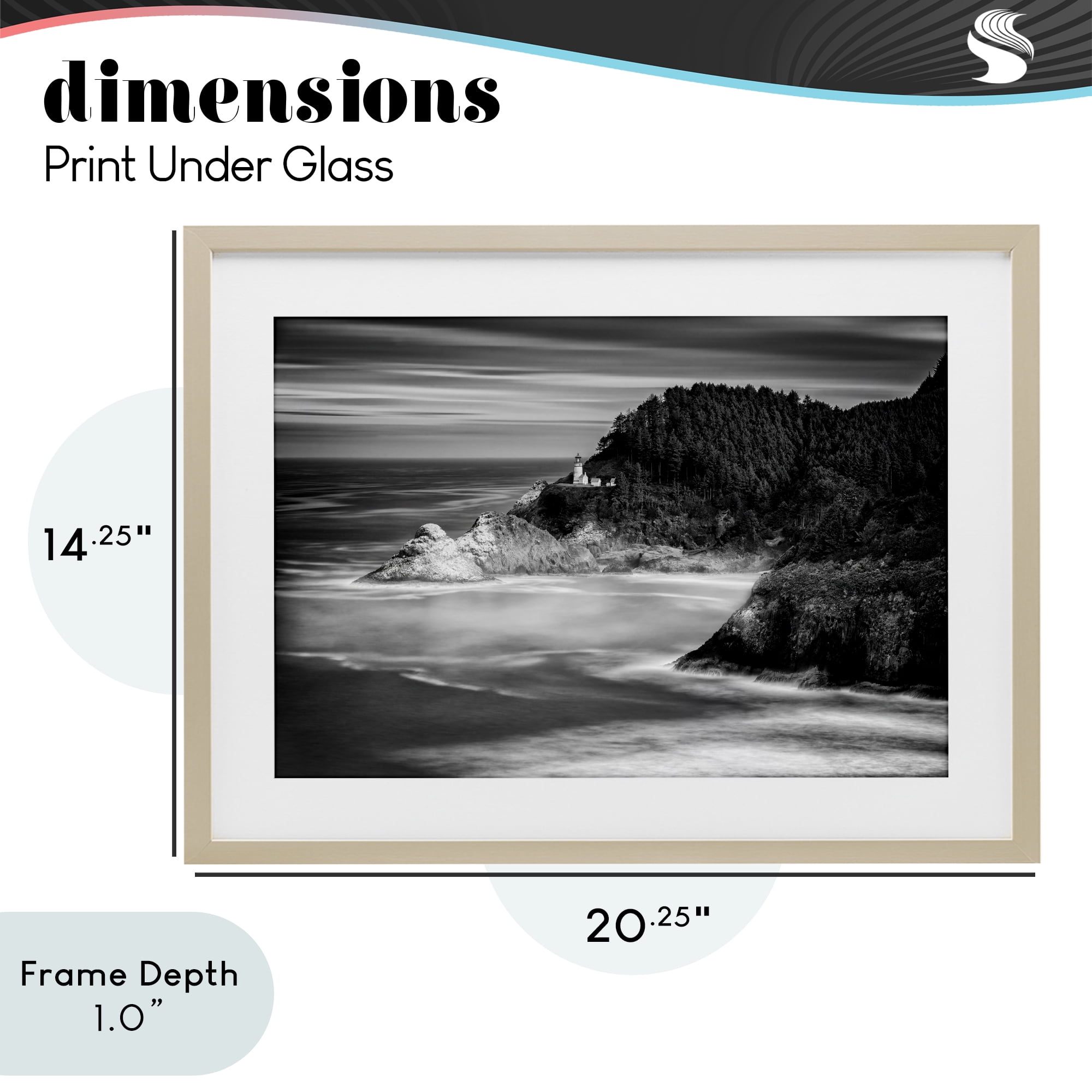 Stupell Industries Perched Above The Pacific Birch Framed Print Under Glass, design by Rick Berk