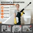 thumbnail image 6 of ROJAX Heavy Duty Electric Toilet Plunger, High Pressure Air Drain Unclogger with Snake Auger for Toilet, Bathroom Sink & Shower (Black), 6 of 8